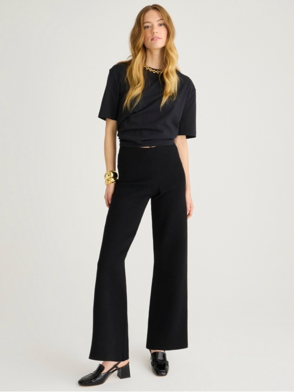 J Crew XXL Slim Wide Leg Black